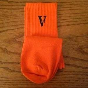Vlone Socks (2 Pairs) Orange And Black